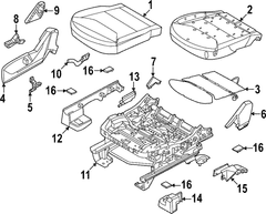 Seat Back Recliner Adjustment Handle Adjusting Height Adjuster - Front