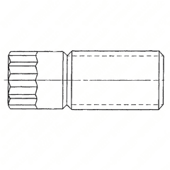 M12 x 1.75 x 34 mm Hex Head Stud