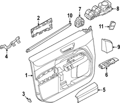 Panel Door Trim - Left, Front, Lower (LARIAT, XLT)