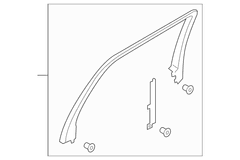 Door Window Molding Exterior - Right, Rear