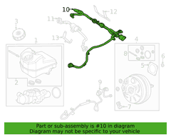 Brake Vacuum Hose Tube - 2.0L