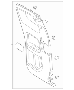 Door Interior Trim Panel - Left, Rear