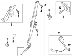 Seat Belt Retractor Pretensioner - Right, Front