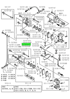 CALIPER & PAD ASSY,RR BRAKE,FR LH 1