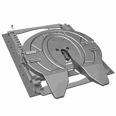 Fifth Wheel Assembly, Integrated Low-Weight Slider, 12 in Slider, 8.81, Electronic Lock Indicator