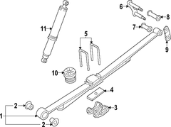 Leaf Spring Shackle Washer <br>A flat disc with a hole in the that is placed under or between Suspension