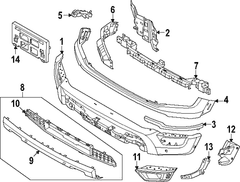Grille <br>Grille Air Bumper Medallion cover Reinforcement