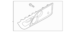 Door Trim Molding Retainer - Left, Front 14 Radio Speakers
