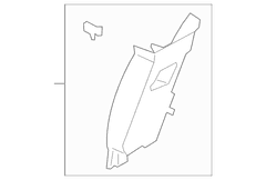Door Pillar Post Trim Set Body Side Panel - Left, Inner