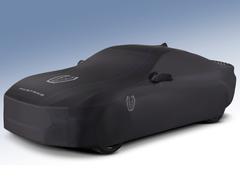 Mustang 2024 Coverking® Black with Stripes Full Vehicle Indoor Cover for Dark Horse, Pedestal/High Spoiler