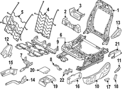 Panel <br>Seat Back cover Collar Headrest Pad Seat Shield - Left, Right, Front
