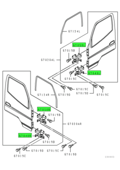 HINGE,FR DOOR,UPR RH 1
