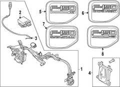 Drive Motor Battery Pack Charging Port Door <br>A which helps to enclose the pocket