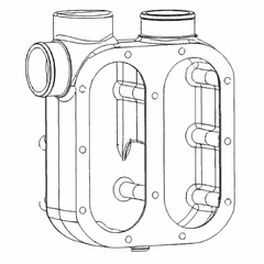 Transmission Cooler Housing for S60 14L DDEC V