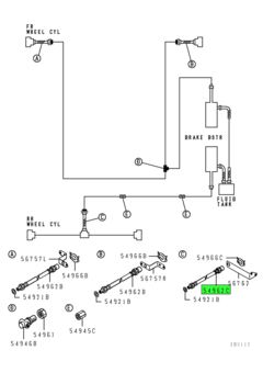 HOSE,FRAME BRAKE FLUID LINE 1