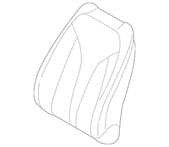 Seat Back Cushion Cover - Left, Front