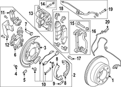 Parking Brake Anchor Block Support Plate Dual wheel - Right, Rear