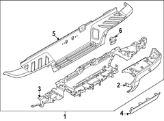 Bumper Step Pad Cover <br>Step on truck Top Trim - Rear, Lower
