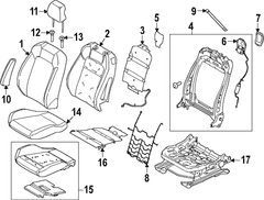 Cloth/ trim Headrest Pad Cover <br>Headrest part of the Seat and guide (COUPE, GT)