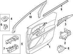 Panel Door Trim - Left, Front