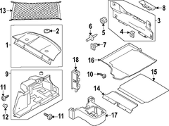 Trunk Trim Panel Carpet <br>Trim used in the Quarter /LUGG COM PanE Corner side