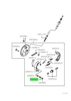 SPRING,PARKING BRAKE SHOE HOLD-DOWN 1