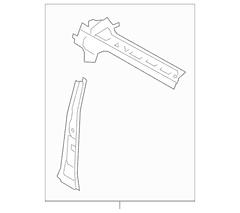 Body B-Pillar Side Roof Rail - Right, Inner (Series 400V/410V/420V)