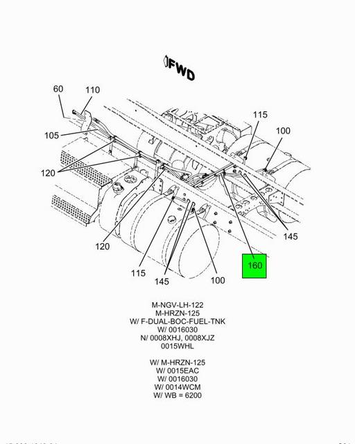 バランスページ 3995094C3 Navistar International | Fuel Crossmember Support