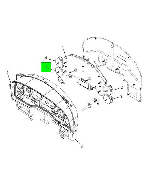 2593709C3 | Genuine Navistar International® GAUGE OIL TRANSMISSION  ELECTRONIC ENGLISH IVORY