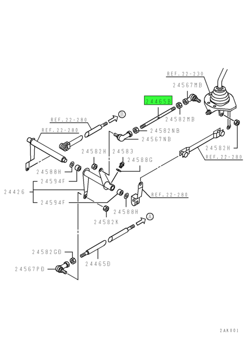 MC405537 Mitsubishi FUSO | Gearshift Link Rod | Source One Parts