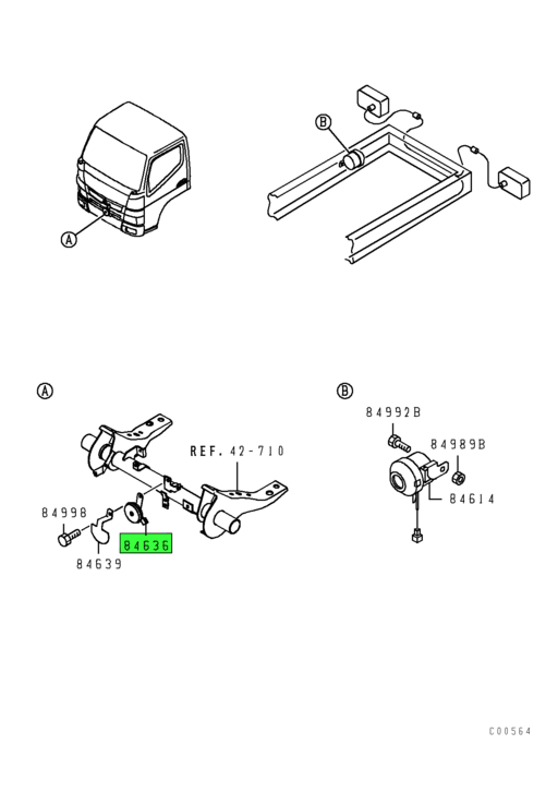 MX929408 Mitsubishi FUSO | Electric High Horn | Source One Parts