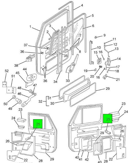 1649776C1 Navistar International | HANDLE DOOR WINDOW