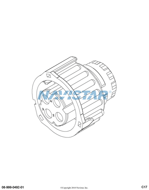 3601685C1 Navistar International | CONNECTOR BODY 4 WAY