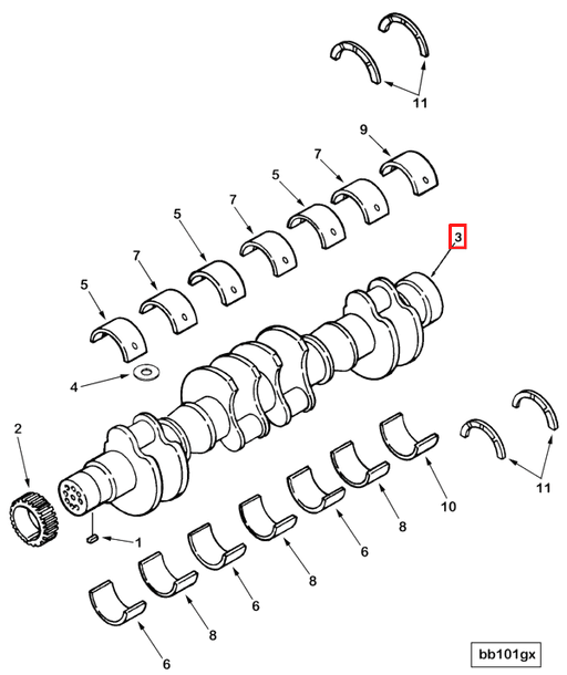 3024923 3608833 Engine Crankshaft For NT855 Engine 3024923 3608833 Engine Crankshaft For NT855 Engine