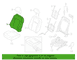 Seat Back Cushion Cover - Right, Front