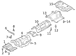 FWD Shield Heat <br>Floor Pan Deflector Filler Floor Insulator Muffler Pipe Side - 2.0L