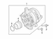 Alternator Bracket Bolt Stud - M8 X 50 20