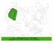 Seat Back Cushion Cover - Right, Front (Convertible)