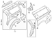 Wheel Housing Side Panel Wheelhouse - Right, Inner, Outer (Regular Wagon)