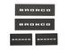 Tufskinz Bronco Logo Door Sill Protector Kit