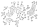 Headrest <br>Headrest part of the Seat pad Cup holder Head REST Sandstone - Rear, Inner, Center