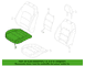 Cover Seat Cushion COVERS and Pads - Right, Front