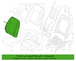 Seat Back Cushion Cover - Left, Front