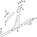 Body A-Pillar Trim Panel Windshield molding - Right