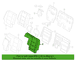 Seat Back Cushion Pad - Left, Rear