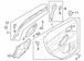 Door Window Molding Decal - Right, Rear