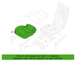 Seat Cover Cushion - Left, Rear