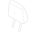 Cover And Pad Headrest - Right, Rear (XLT)