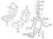 Seat Back Cushion Pad - Rear, Center