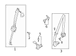 Belt Seat Lap Shoulder <br>Seat and Retractor Crew Cab - Rear, Center